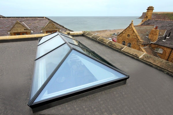 roof lantern exterior as installed on roof